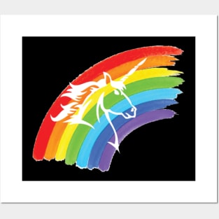 Unicorn with Rainbow Posters and Art